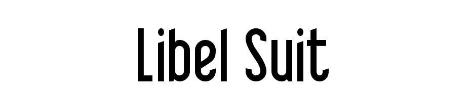 Libel Suit cкачати шрифт безкоштовно